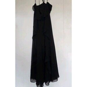 VTG Vera Wang White Dress Womens 12 Black Whimsygoth‎ Fairy Grunge Goth Halter